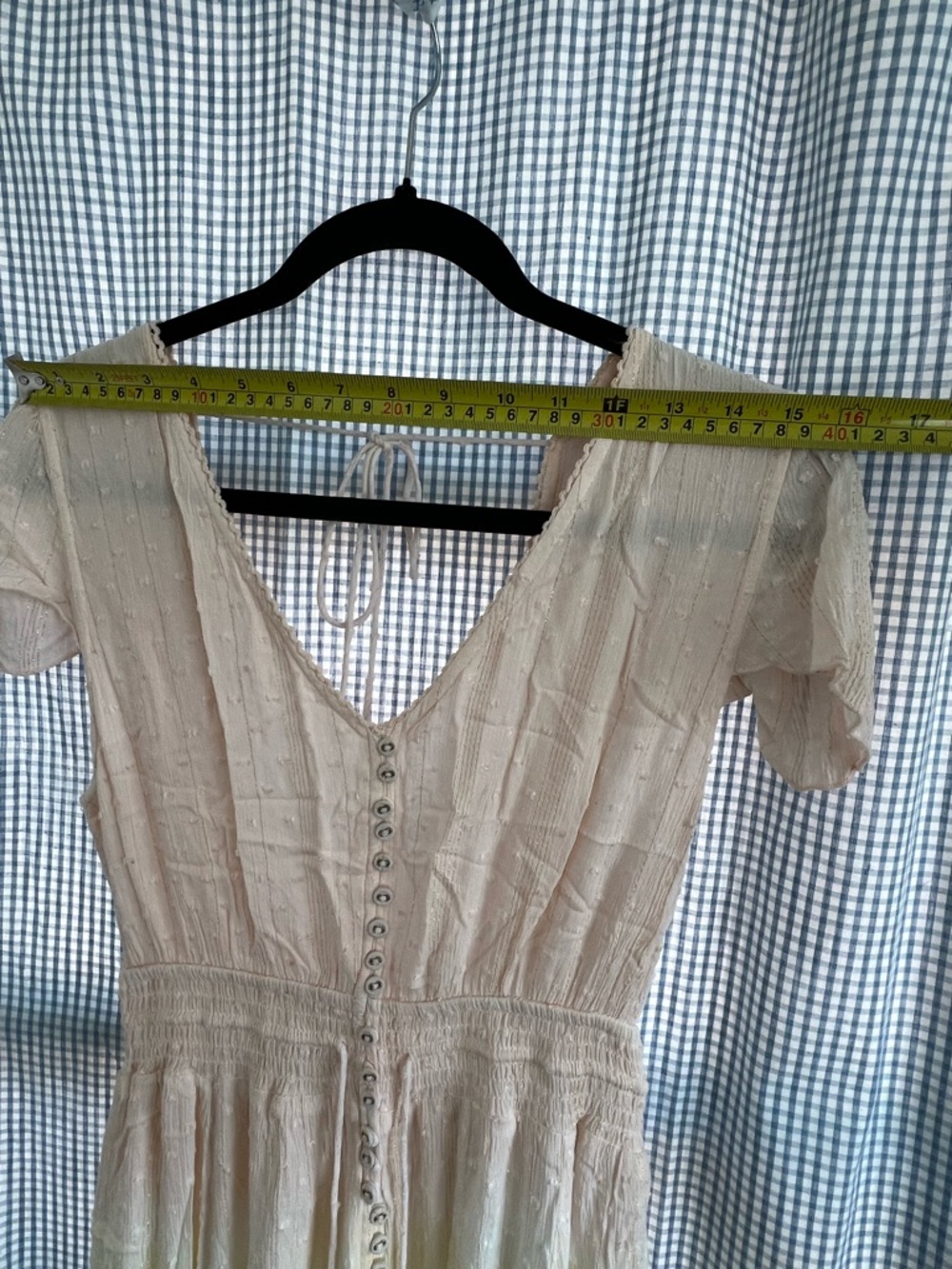 Light Pink to Pastel Ombre Maxi Dress with Tassel Tie - Picture 4 of 4